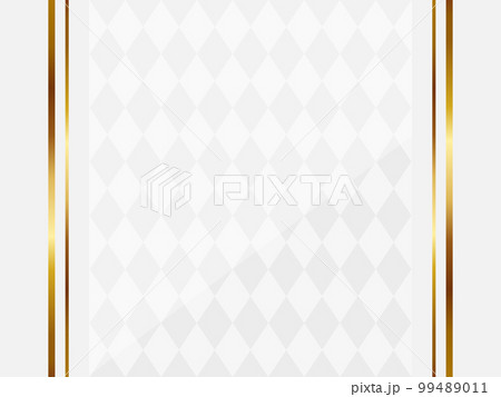 高級感のある縦ラインとダイヤ模様の背景 横位置 ホワイト&ゴールド 高級感のある縦ラインとダイヤ模様の背景 横位置 ホワイト&ゴールド 99489011