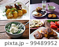Different dishes for lunch of traditional Ukrainian cuisine 99489952