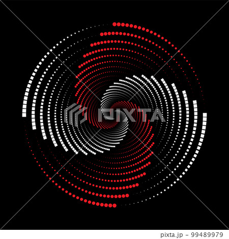 Abstract spiral pattern on black background 99489979