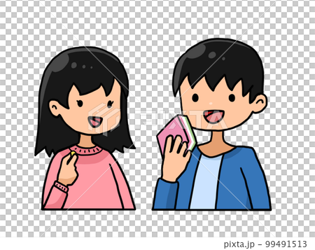 日本男人和女人吃 Hinamatsuri 糖果的插圖 日本男人和女人吃 Hinamatsuri 糖果的插圖 99491513