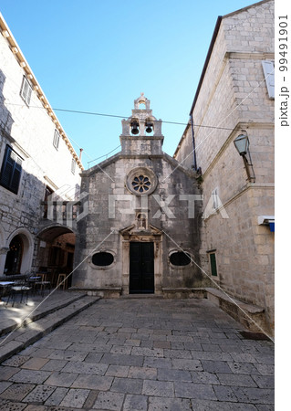 St Michael's church, in the old town of Korcula, Dalmatia, Croatia 99491901