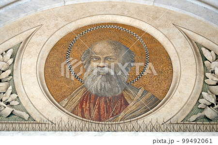 Saint Bartholomew the Apostle, mosaic in the basilica of Saint Paul Outside the Walls, Rome, Italy 99492061