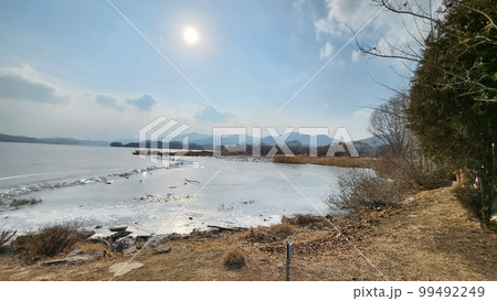 冬の風景 川 北漢江 99492249