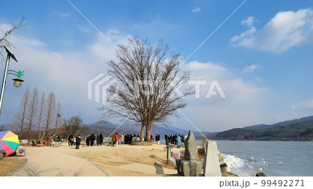 冬の風景 川 北漢江 99492271