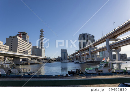 神戸の港と浜手バイパスと阪神高速3号線 神戸の港と浜手バイパスと阪神高速3号線 99492630