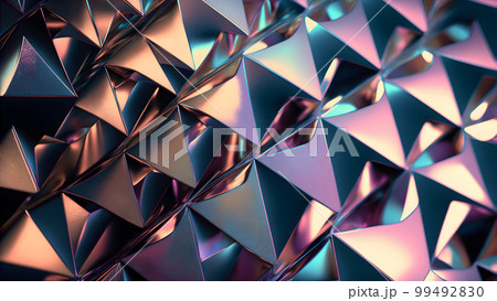 texture and abstract full-frame background of iridescent metal, neural network generated art 99492830