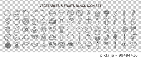 蔬菜和水果圖標 99494416