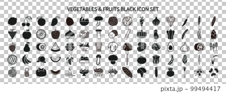 蔬菜和水果圖標 蔬菜和水果圖標 99494417