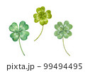 四つ葉のクローバー　水彩イラスト 99494495
