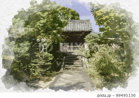 水彩画風 唐招提寺 中興堂 奈良県奈良市 水彩画風 唐招提寺 中興堂 奈良県奈良市 99495130