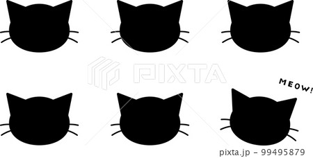 cat face silhouette vector