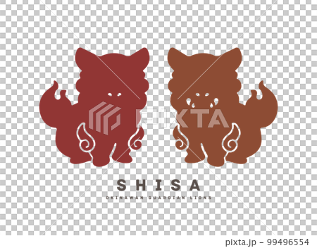 シーサー フラットデザイン アイコン ベクターイラスト 99496554
