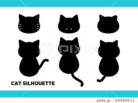 猫 シルエット シンプルのイラスト素材 [99496611] - PIXTA