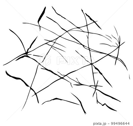 Ice crack realistic sketch Black line isolated no white. Fissure broken earth effect transparent background. Icy scratches. Lightning flat doodle. Kintsugi craquelure Japanize art Vector illustration Ice crack realistic sketch Black line isolated no white. Fissure broken earth effect transparent background. Icy scratches. Lightning flat doodle. Kintsugi craquelure Japanize art Vector illustration 99496644
