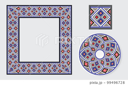 Set of Ethnic ornament pattern brushes Set of Ethnic ornament pattern brushes 99496728