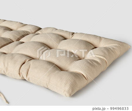 Soft beige Scandinavian style chair cushion from natural fabric 99496833