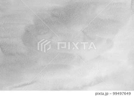 Watercolor light gray background texture. White and grey blurred backdrop. Stains on paper. 99497649