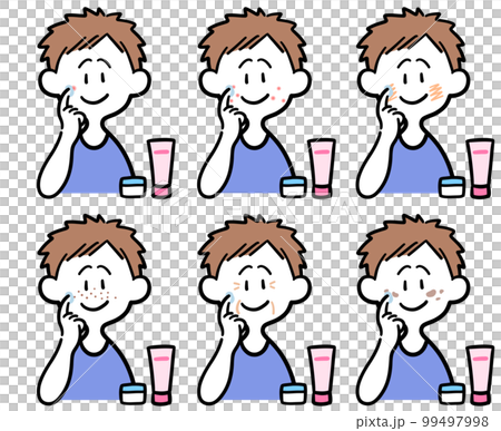 一組給皮膚問題上藥的男人 99497998