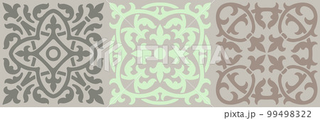 Ceramic tile pattern. Wall or floor texture. Absrtract decorative porcelain pottery. 99498322