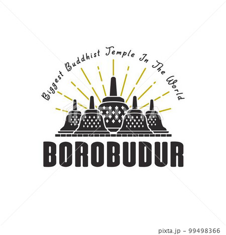Simple Borobudur Temple Logo Vector Design 99498366