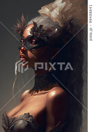 Demon princess, side view, bust shot 99498641