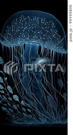 夏 海 クラゲ イラスト 99499806