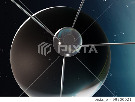 Satellite one near the black hole in outer space. 3D rendered illustration. Satellite one near the black hole in outer space. 3D rendered illustration. 99500021