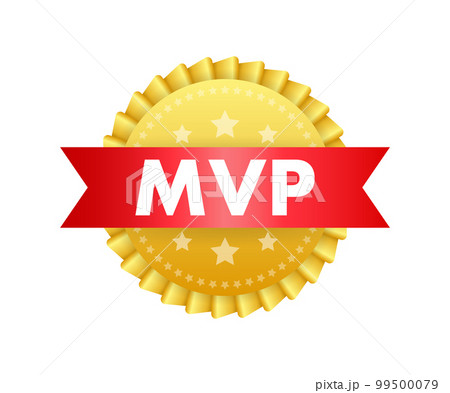 MVP gold medal award. Most valuable player. Vector stock illustration MVP gold medal award. Most valuable player. Vector stock illustration 99500079
