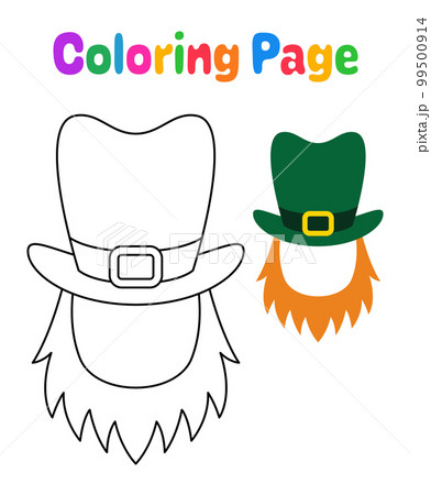leprechaun face coloring pages