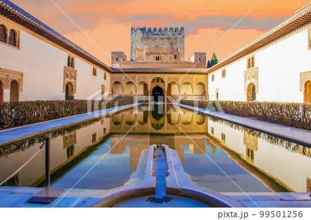 myrtle courtyard  of 14th century  in Alhambra 99501256