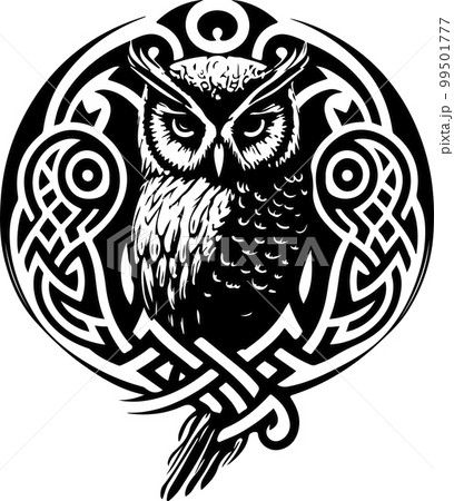 Black and white line art of owl head. Good use for symbol, mascot, icon, avatar, tattoo,T-Shirt design, logo or any design. Vector illustration Black and white line art of owl head. Good use for symbol, mascot, icon, avatar, tattoo,T-Shirt design, logo or any design. Vector illustration 99501777