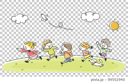 children running outside 99502940