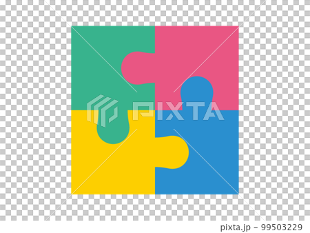 チームワークをイメージしたパズルのイラスト素材 99503229