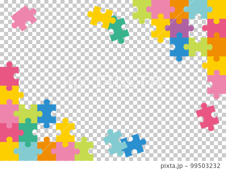 チームワークをイメージしたパズルのイラスト素材 99503232