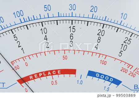 アナログ回路計のクローズアップ アナログ回路計のクローズアップ 99503869