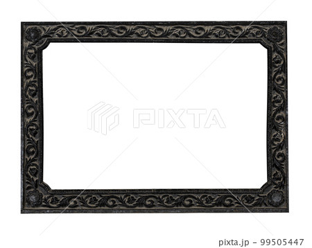 old black metal frame isolated on white background 99505447