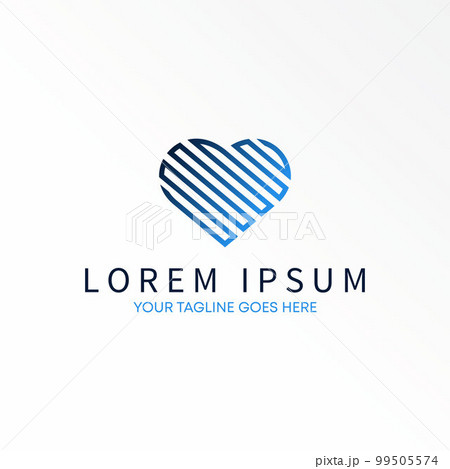 Simple and unique Love lines image graphic icon logo design abstract concept vector stock. Can be used as a symbol related to gift. 99505574