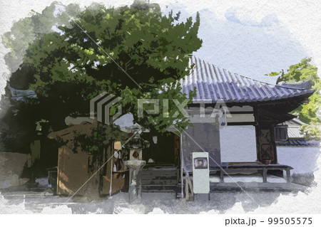 水彩画風　東大寺　戒壇院　千手堂　奈良県奈良市 99505575