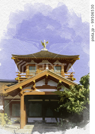 水彩画風 平城京跡歴史公園 東院庭園 奈良県奈良市 水彩画風 平城京跡歴史公園 東院庭園 奈良県奈良市 99506530