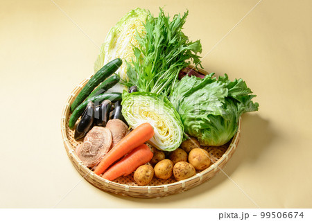 新鮮野菜のかご盛り｜集合写真 99506674