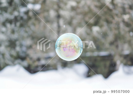 阿寒湖の冬のシャボン玉 99507000