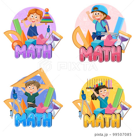 Mathematics kids cartoon setのイラスト素材 [99507085] - PIXTA