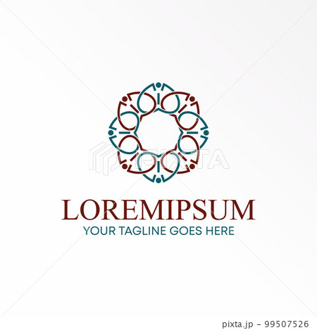 motif or art line with love image graphic icon logo design abstract concept vector stock. Can be used as a symbol related to carving or interior 99507526