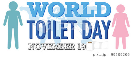 World toilet day text design 99509206