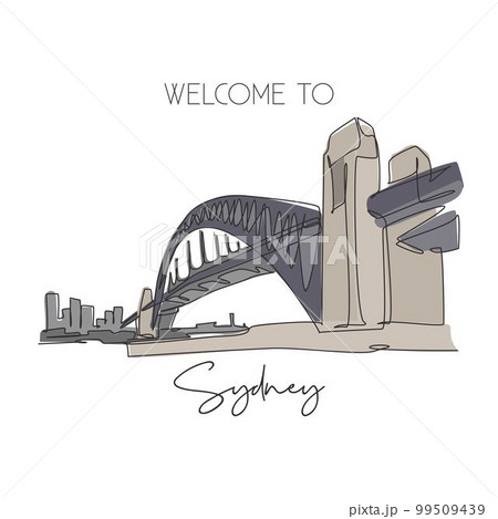 Sydney Harbour Bridge icon simple style Stock Vector Image  Art  Alamy