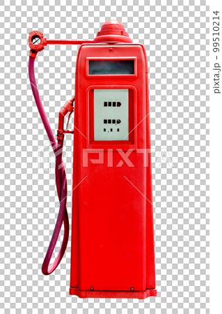 retro red petrol gasoline pump isolated 99510214