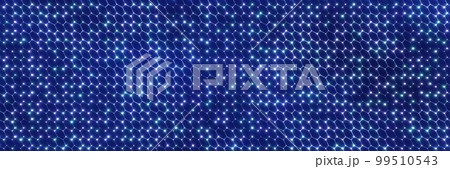 光る六角形のグリッド背景 99510543