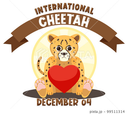 International cheetah day poster or banner design 99511314