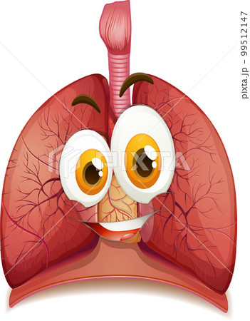 Human lungs with face expression 99512147