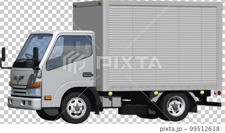 Original 2-ton small truck van, short body clipping image illustration 99512618